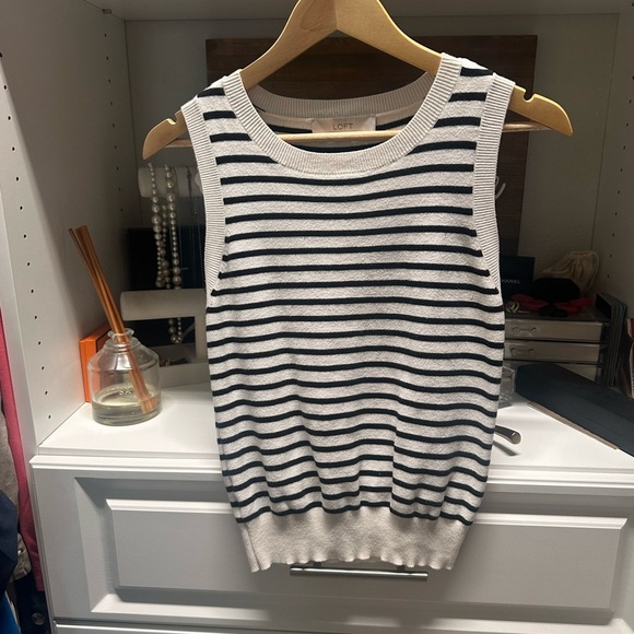 LOFT Striped Knit Top - Picture 1 of 3